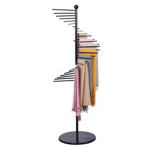 RUIMEI Metal Scarf Display Rack Spinner Display Rack For Belt Shawl Hijab Storage Stand For Retail Store Clothing Store