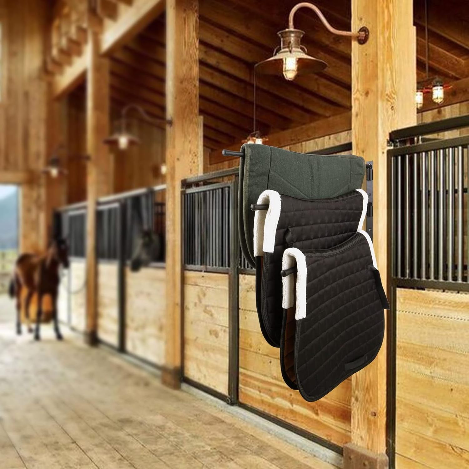 Saddle Rack Wall Mounted 6 Tier 180 Degree Horse Saddle Rack