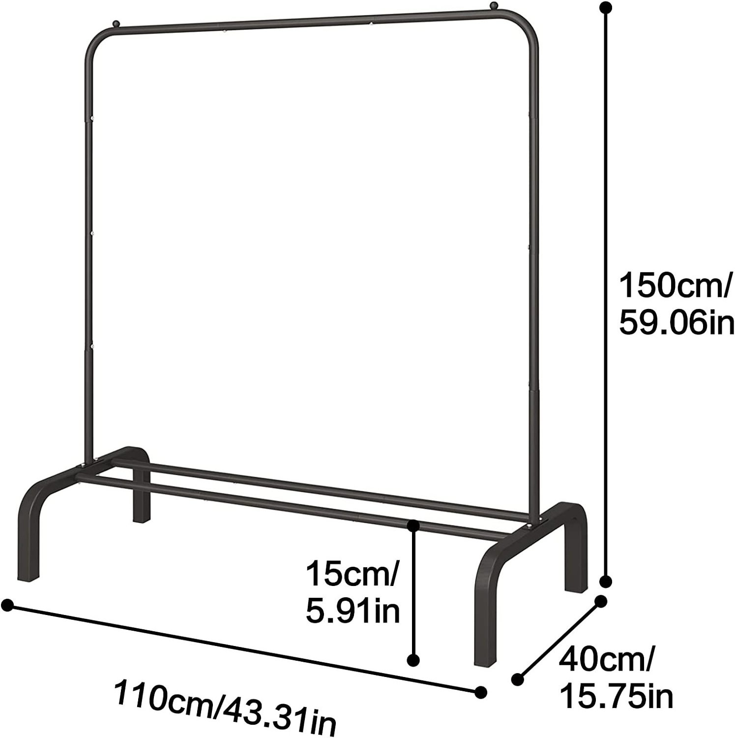 T Shirt Display Rack Free Standing Garment Display Rack Clothes Storage Rack For Clothes Store Shop