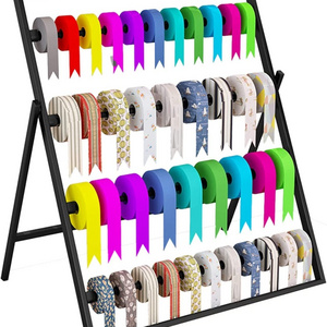 Counter-top Craft Room Modern Ribbon Organizer Rack, Thread Holder for Hair-Braiding, Sewing, Quilting