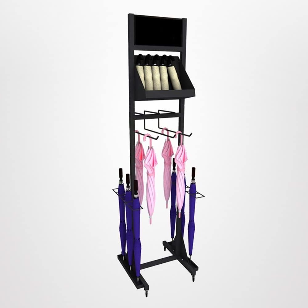 RM Umbrella Rack Floor-Standing Umbrella Display Stand Movable Umbrella Drying Rack Metal