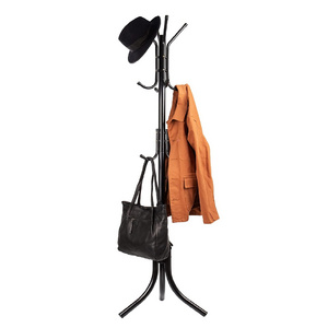 RUIMEI Free Standing Metal Clothes Rack Coat Rack Hat Hanger 11 Hook for Jacket, Purse, Scarf Rack, Umbrella Tree Stand