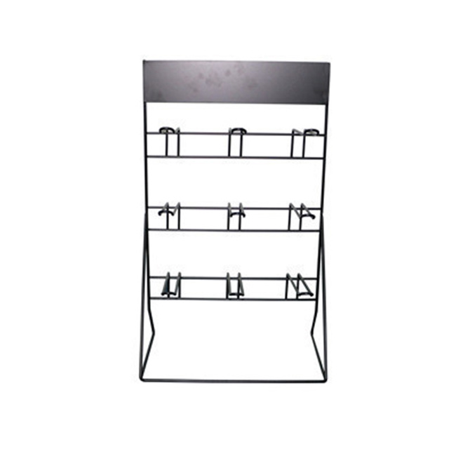 Counter top Display Rack Metal Display Stand Small Hooks Shelf Key Chain Display Stand