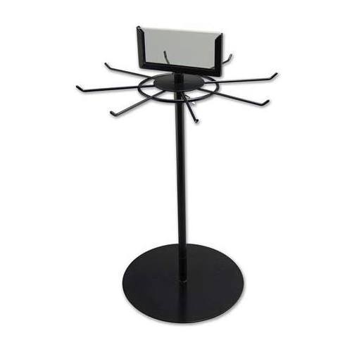 Lanyard Display Stand Counter top Small Rotating Display Racks with 8 Hooks or Custom