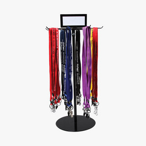 Lanyard Display Stand Counter top Small Rotating Display Racks with 8 Hooks or Custom