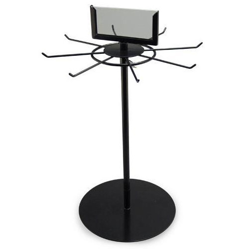 Lanyard Display Stand Counter top Small Rotating Display Racks with 8 Hooks or Custom