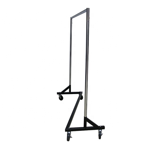 Commercial Grade Rolling Z Garment Rack  Z Shape Clothes Store Display Garment Rack Hanging Drying Clothing Rack with Wheels