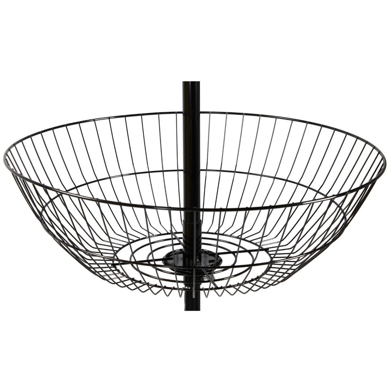 RUIMEI 4 Baskets Spinner Display Rack For Retail Store Wire Mesh Basket Shelf For Supermarket Wire Rack shelving