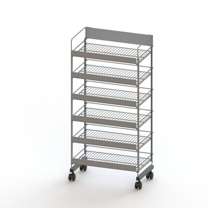 Customized Metal Product Display Rack 6 Layers Wire Shelves for Product Promotion