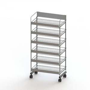 Customized Metal Product Display Rack 6 Layers Wire Shelves for Product Promotion