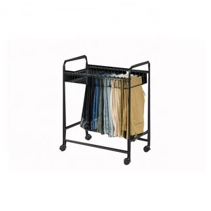 RUIMEI Closet Organizer metal pants rack trolley Trousers Stand  With Wheels Clothing display rack clothing store display rack