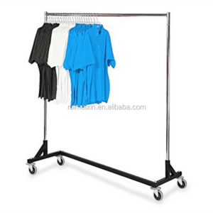 Heavy Duty Single Rail Clothing Racks Commercial Z Clothing Racks Modern Portable Usage Mobile Clothes Racks For Clothing Stores