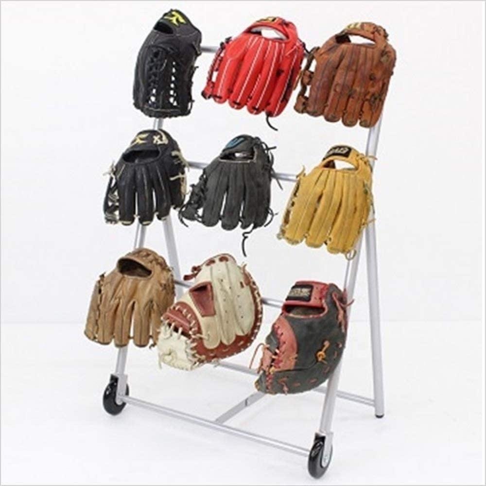 Metal Display Stand for Baseball Gloves and Helmets