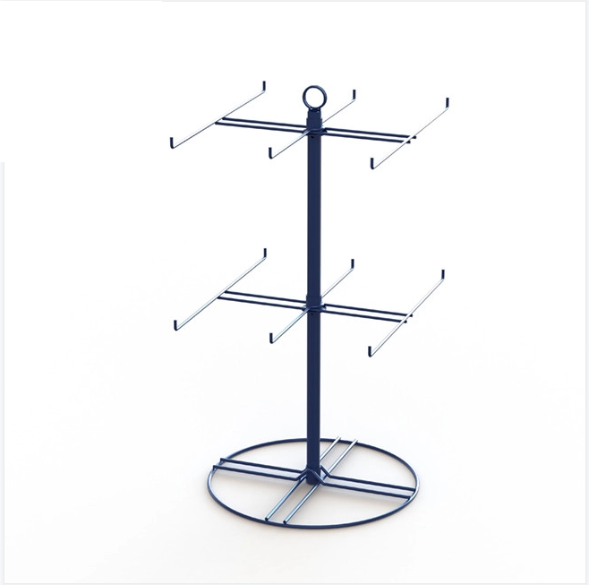 Metal Spinning Hanging Display Rack 2 Tie Counter top Wire Display Racks Multi-functional for Keyring/Jewelry/Necklace