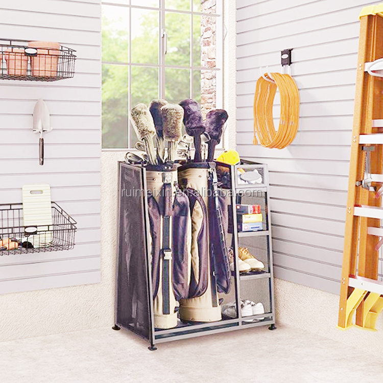 Free-standing Golf Equipment Display Rack Golf Bag Storage Stand