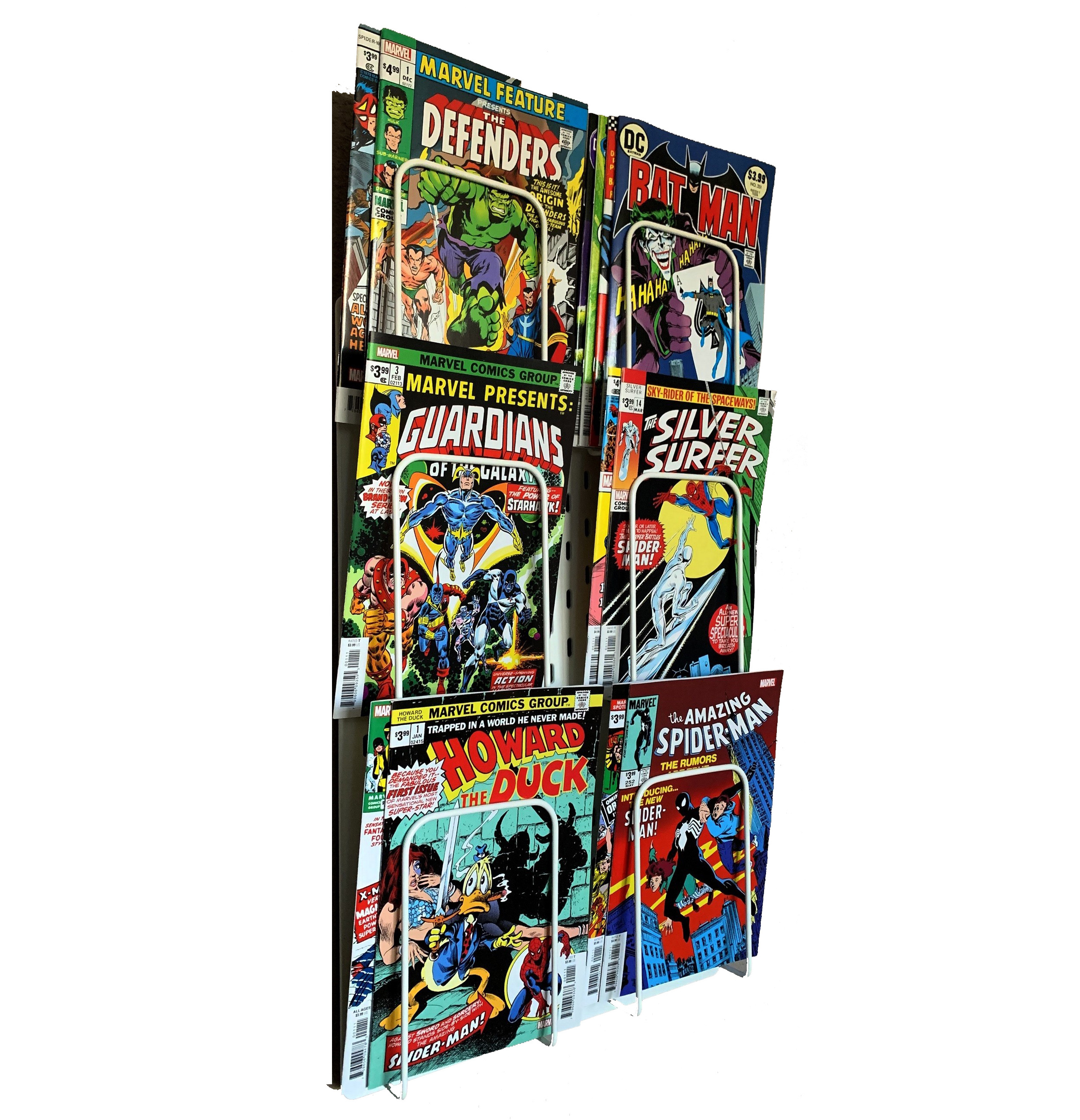 Wall Mounted Comic Book Display Rack Metal Comic Book  Holder for Display and Storage