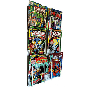 Wall Mounted Comic Book Display Rack Metal Comic Book  Holder for Display and Storage