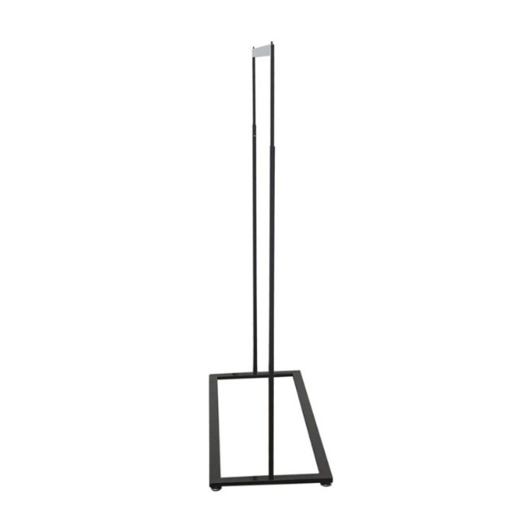 Boutique Slim clothing Rack with Square Base Black