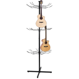 Spinner Display Rack Multipurpose Guitar Display Rack 3 Tier Guitar Storage Stand For Store