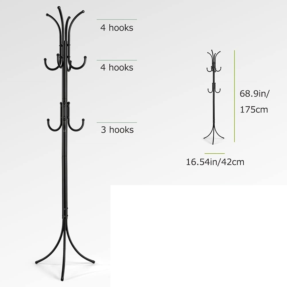 Coat Stands For Home Indoor Office Metal Standing Coat And Hat Hanger Organizer Rack 72