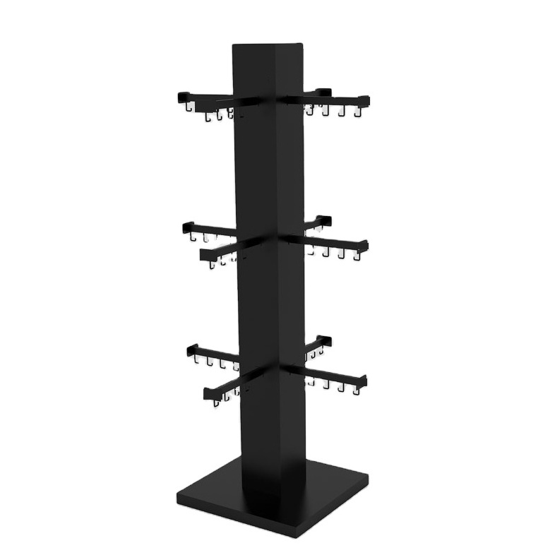 Floor Standing Backpack Display Rack Metal 3 Tier Bag Display Stand