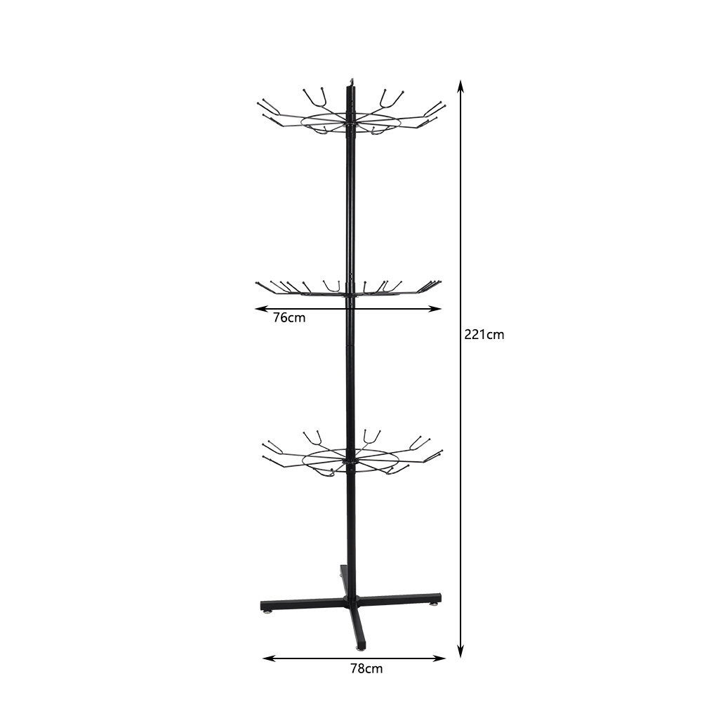 Spinner Display Rack Multipurpose Guitar Display Rack 3 Tier Guitar Storage Stand For Store