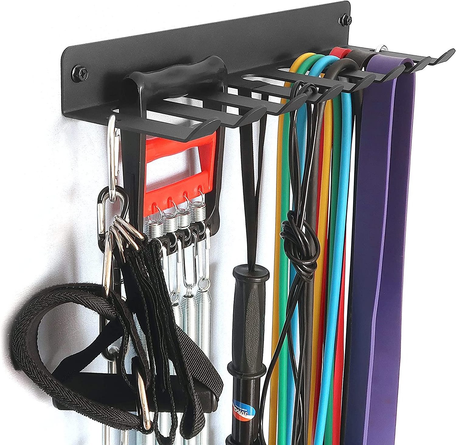 Gym Rack Heavy Duty Gym Equipment Storage Rack Wall Mounted Hanger Rack for Exercise Bands, Lifting Belts and Jump Ropes