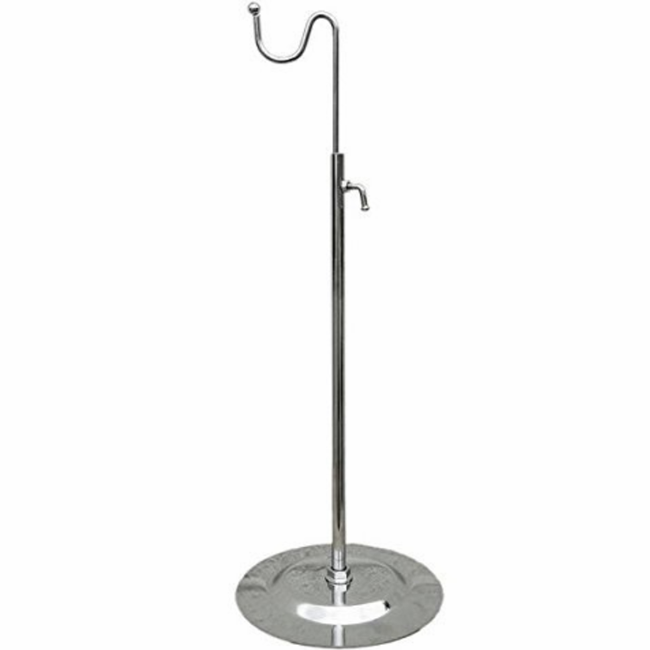 Metal Silver Single Hook Adjustable Handbag Hanger, Purse Display Stand for Bag Stores