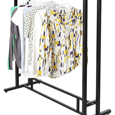 RUIMEI Clothing Display Rack Double Rod Hang rail Floor Standing Garment Rack Display Racks for Clothing Store