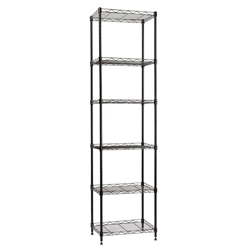 RUIMEI Display Racks For Retail Store Freestanding 6 Tiers Racks Display Pantry Shelves Storage Rack Metal Shelves For Kitchen