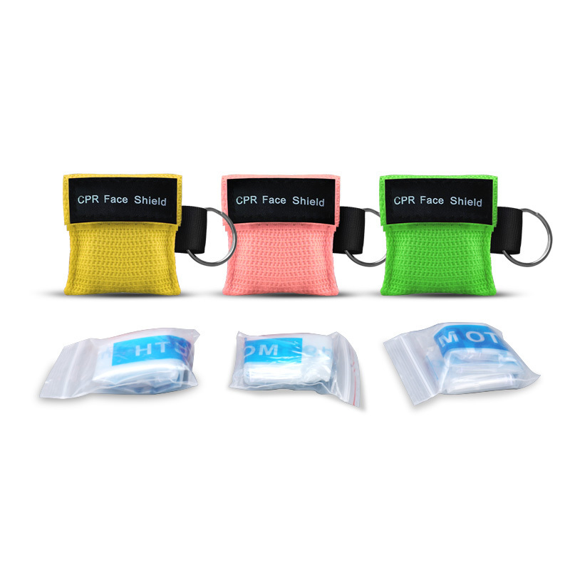 First Aid Disposable Saferlife Disposable Custom CPR Training Rescue Breathing Face Mask Keyrings Shields One Way Valve Custom