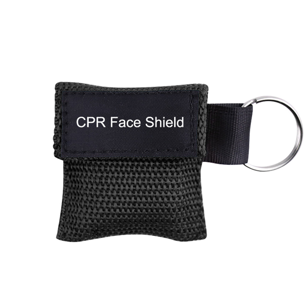 Personalized cpr keychain mask first aid rescue or aed training cpr mask rescue breathing mask kit one way valve