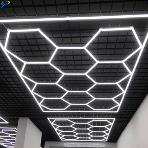 High Lightness Hexagon led Light Ceiling Wall Detailing Studio Honeycomb Lighting Workshop Garage Lights