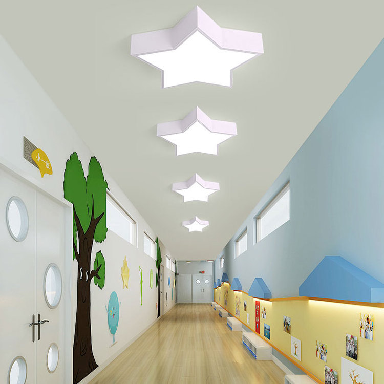 Multicolor children's room ceiling lamp children's bedroom lamp led kindergarten classroom star chandelier