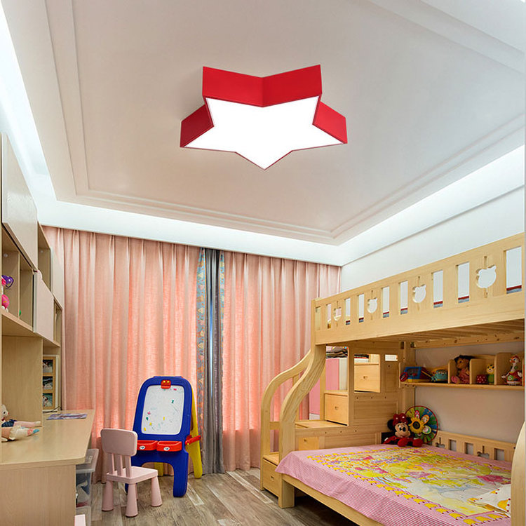 Multicolor children's room ceiling lamp children's bedroom lamp led kindergarten classroom star chandelier