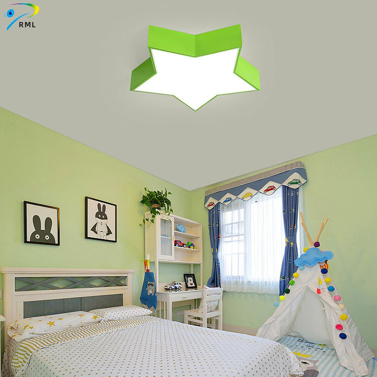 Multicolor children's room ceiling lamp children's bedroom lamp led kindergarten classroom star chandelier