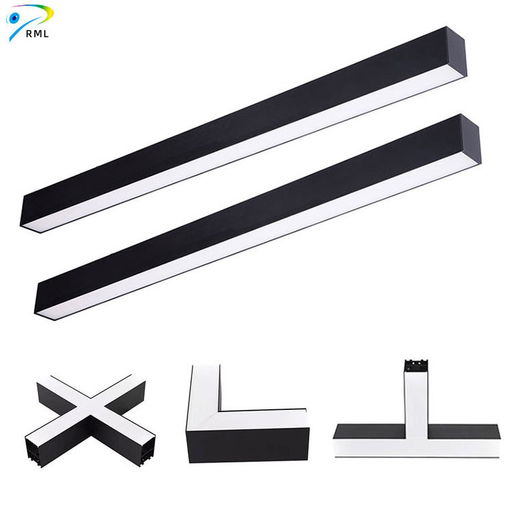 Customized Aluminum 4Ft 8Ft Linkable Office Ceiling Light Fixture  40W 50W Suspended Led Pendant Linear Light