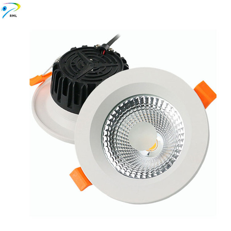 Recessed 9W Spotlight Fixture Ip44 Ceiling Led Cob Downlight Adjust Angle Down Lights Design For Hotel