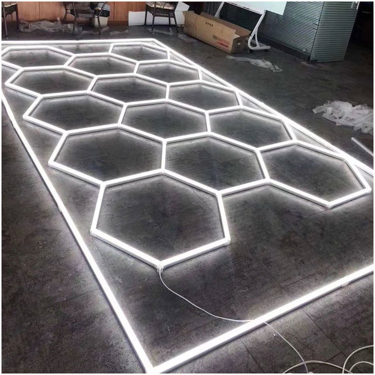 Led Hexagon Lights Hex Lights For Garage Ceiling Honeycomb Auto Detailing Lamp Hexagonal Led Light