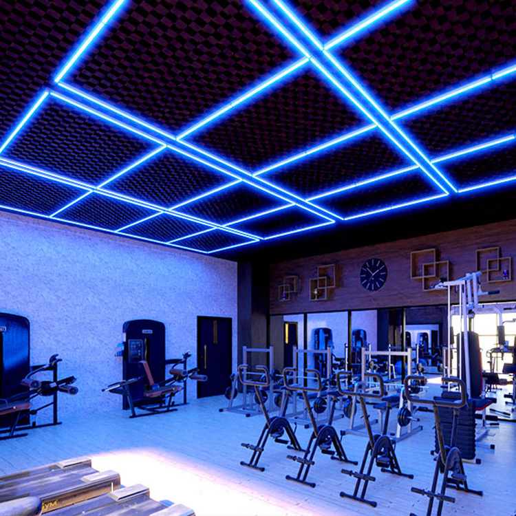 110V Factory Direct Sales hexagonal led light Hexagon Detailing Workshop Ceiling Led Lights for Gym garage