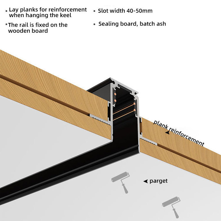 Modern bedroom living room Extremely Narrow and Ultra-Thin Magnetic Attraction Linear Track Light 48v Magnetic Led Track Light