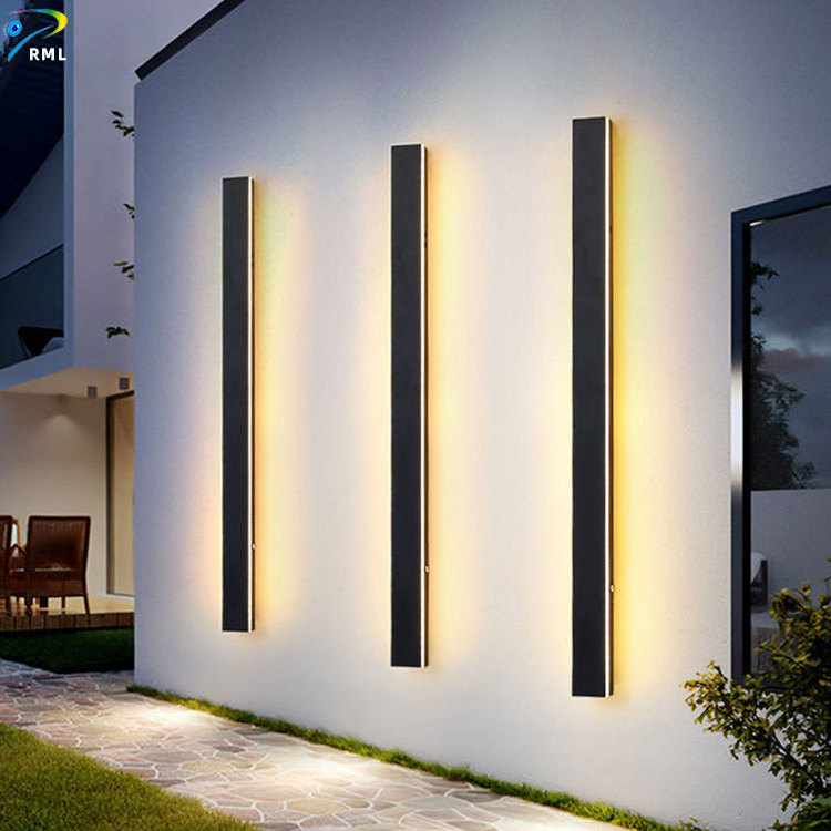 Modern Luminaire Garden Sconce 30W 100cm Linear Strip Ip65 Aluminum Long Outdoor LED Wall Light