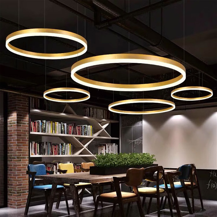 Minimalist round nordic modern hanging lamp lighting led decorative pendant light for Dining Room Living Room Bedroom