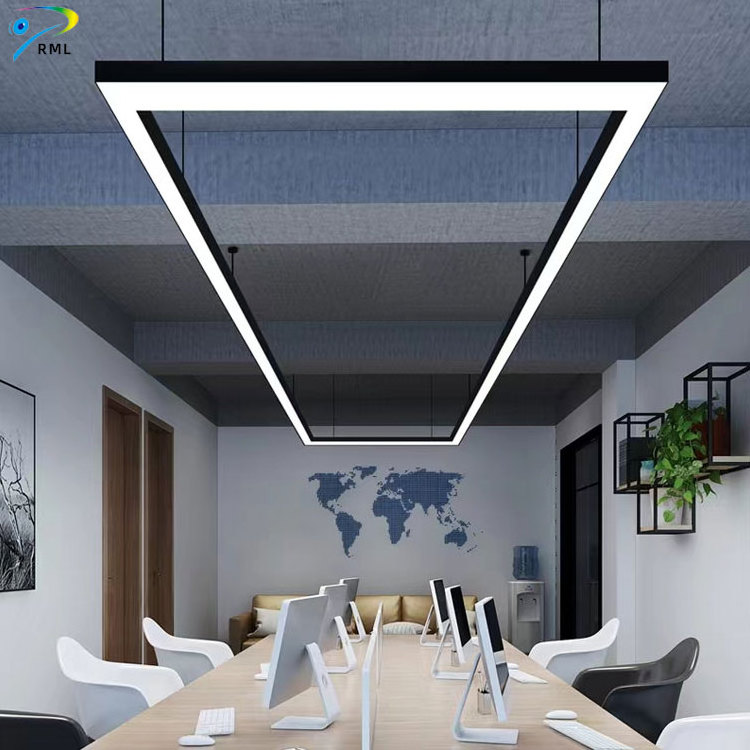 Custom Led Linear Lamps Rectangular Led Light Fixture Led Linear Light System For Modern Decorative Lighting