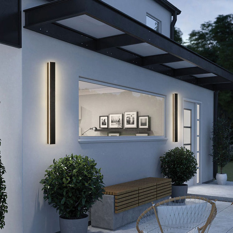 Modern Luminaire Garden Sconce 30W 100cm Linear Strip Ip65 Aluminum Long Outdoor LED Wall Light