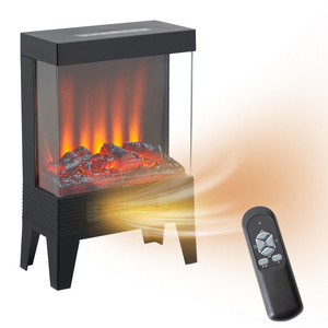 24 Inch Digital Full Glass Realistic 3D Flame Insert Freestanding Electric Stove Space Fireplace Fire Place Heater