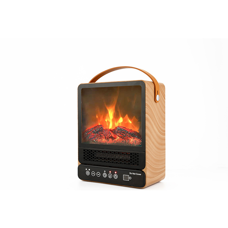 750w 1500w Indoor Thermostat Control System Room Portable MINI Electric Digital Fireplace Heater For Household