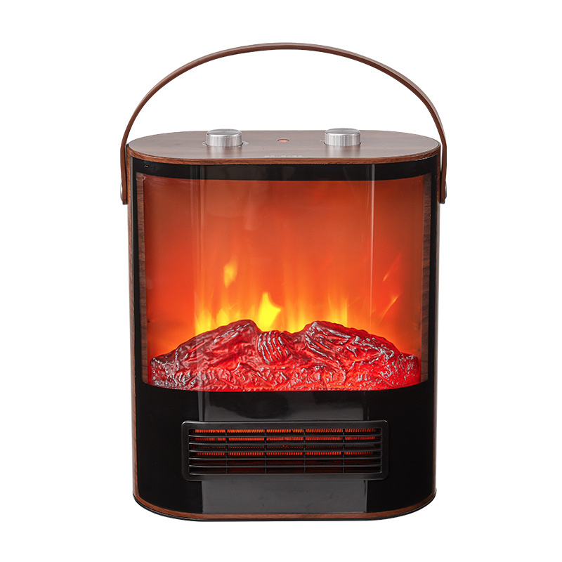 1500W Portable Electric Fireplace Heater Flame Only Heating Only Space Heater Fireplace with Realistic Flame Thermostat Control