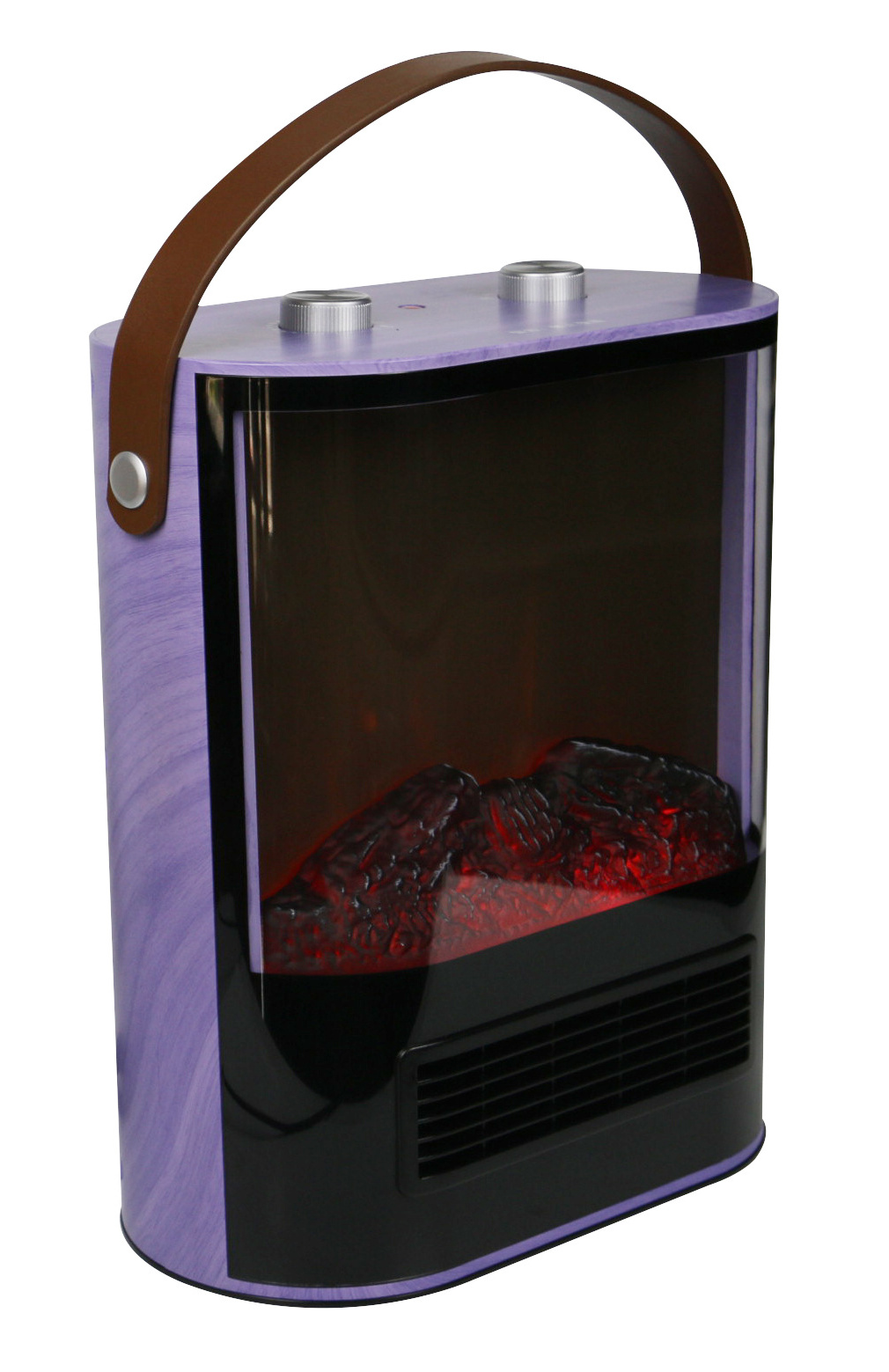 1500W Portable Electric Fireplace Heater Flame Only Heating Only Space Heater Fireplace with Realistic Flame Thermostat Control