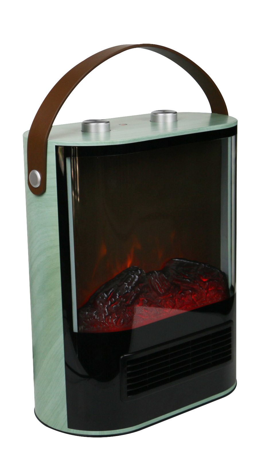 1500W Portable Electric Fireplace Heater Flame Only Heating Only Space Heater Fireplace with Realistic Flame Thermostat Control